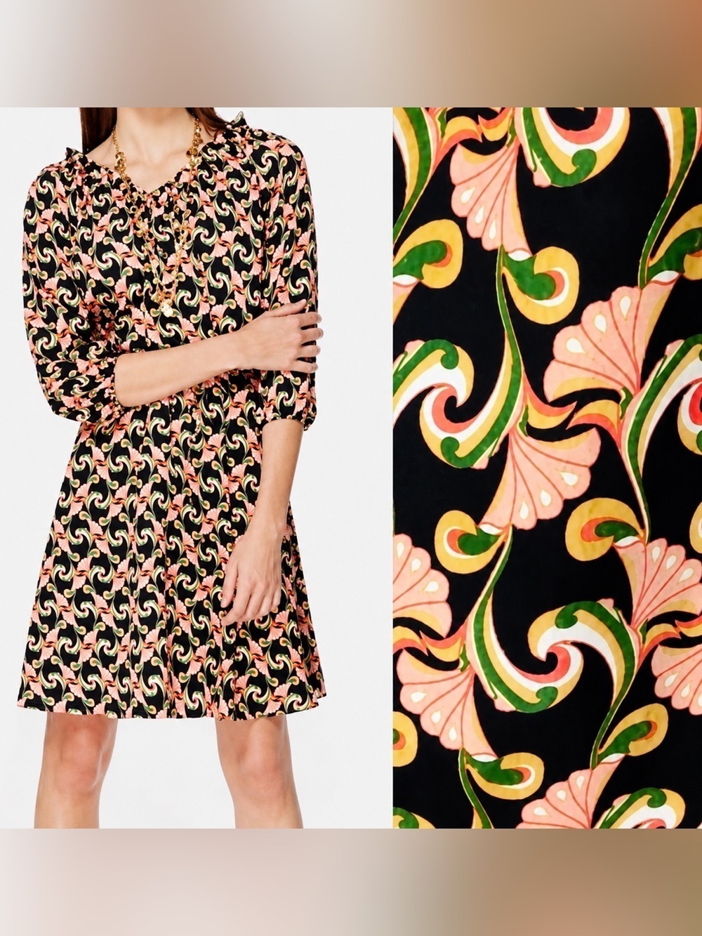 The Webster Miami Target Womens size Medium Midi Printed Dress Tie Waist